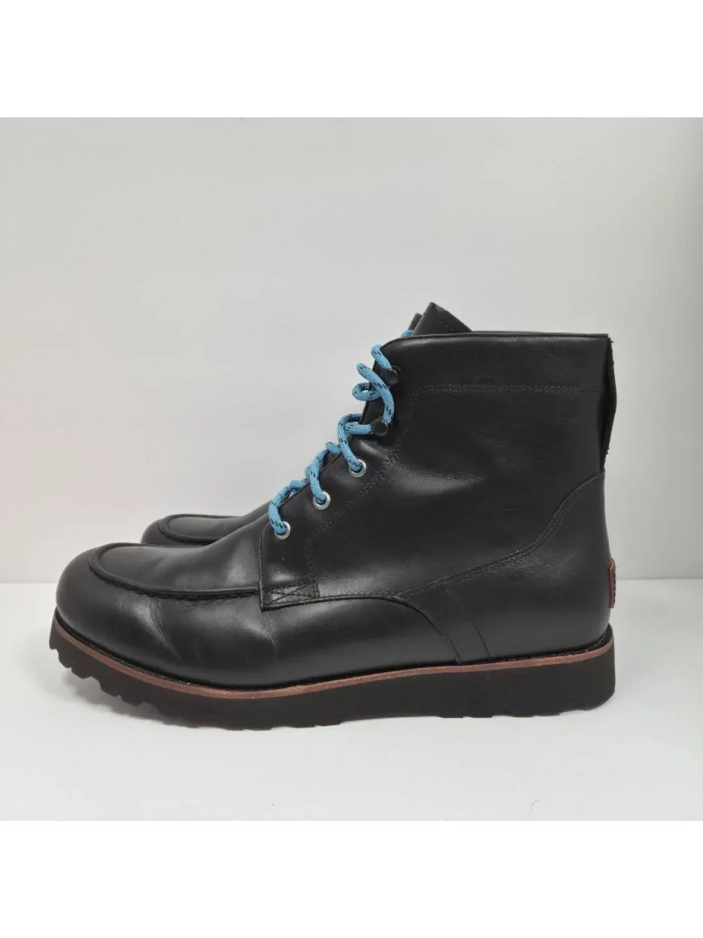 UGG Agnar Men's Black Leather Waterproof Boots S/N1017288 US Size 12
